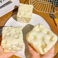 Taba Squishy Cheese Stress Ball Big Cheese Shapeable Squeeze Ball Non Rebound Fidget Toy Anti-Stress ADHD Toy Festival Gift