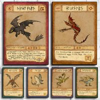 How To T-Train Your Dragon Poster Stickers HD Waterproof Painting Wall Art for Bedroom Living Room Home Decor Decoration Gift