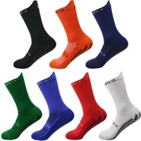1 Pair Anti-Slip Grip Socks, Powerful Grip Football Socks, Breathable Men Sports Socks, One Size Fits All