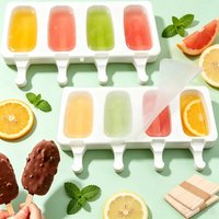 4 Holes Silicone Ice Cream Mold Juice Popsicle Cube Manufacturer Tray Popsicle Mold Popsicle Homemade Tools