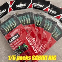 TAKBAS 1/5 Packs Sabiki Rigs, Fishing Bait Rigs, Luminous Sea Fishing Rig with High Carbon Fishing Hooks,for Fresh/Saltwater