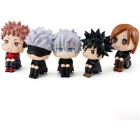 Jujutsu Kaisen Chibi Figure Set: Gojo Satoru & Itadori Yuji Car Ornament, Cake Topper Decor, Anime Collectible Gift