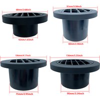 42/60/75/90mm Air Vent Ducting Piece Round Flat Pipe Outlet Exhaust Connector for Webasto Eberspaecher Parking Heater Accessory