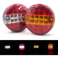 Enquêter arrière rond universel pour voiture, indicateur d'arrêt arrière, signal de frein, hamburger, remorque, camion, caravane, camionnette, camion, 20 LED, 12V, 24V