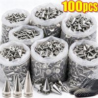 DIY Punk Metal Spikes Silver Rivets Cone Studs Creative Trendy Handmade Clothes Bags Shoes Leather Craft Decoration Accessories