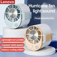 Lenovo Portable Waist Clip Fan Mini USB Rechargeable Hands Free Cooling Wearable Belt Fan for Travel Outdoor Golf Hiking Camping