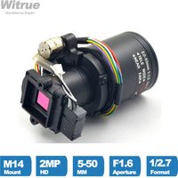 2Megapixel Motor Varifocal Lens 5-50mm D14 DC IRIS Long Distance View With Motorized Zoom and Focus For 1080P/5MP AHD/IP Camera
