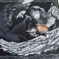 Dark Fairy Tale Retro illustration Gothic Pattern Glass Mouse Pad Smooth PC E-Sports Game Keyboard Pad Anime Office Desktop Pad