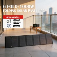 1000W Faltbares Solarpanel mit 600W Dual-USB- & DC-Ausgang – Tragbares Schnellladegerät für Zuhause, Telefone und Netzunabhängiges Camping-Stromversorgung