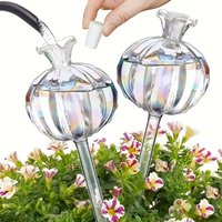 2Pcs Glass Automatic Plant Watering Bulbs Shape Flower Plant Water Dripper Lightweight Houseplant Device Drip Irrigation System