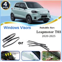 Car Window Visors For Leapmotor T03 Sunshade 2020 2021-2025 Sun Rain Deflector Weathershields Weather shield Visor Accessories