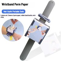 Hairdressing Perm Portable Wrist Strap Set Adjustable Wristband Barber 400pcs Perm Paper Box Salon Curler Tools Kit Auxiliary