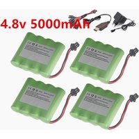 4.8V 5000mah NiMH AA Rechargeable Battery For Rc toys Cars Tanks Robots Boats Guns 4* AA 4.8v Battery Pack with charger Set
