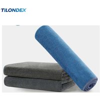 1 PC 35x75cm Dual-Sided Microfiber Car Wash Towel Super Absorbent Auto Drying Cloth Blue & Grey