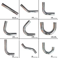 Car DIY Modified Aluminum Tube Intercooler Turbo Intake Booster Tube 51/57/63/70/76MM General