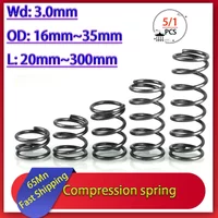 Wire diameter 3.0mm 65MN Strong Spring Steel Pressure Compression Shock Absorber Return Spring Provide Customization 5pcs