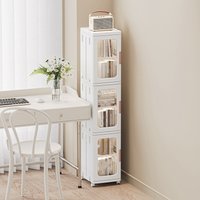 Storage Cabinet, Foldable Narrow Cabinet, Bathroom Miscellaneous Storage Cabinet, Light Luxury Home Multi-Layer Kitchen