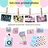 3-40Rolls 57x25MM Color Thermal Paper Children Camera Instant Print Kids Camera Printing Paper Replacement Accessories Parts