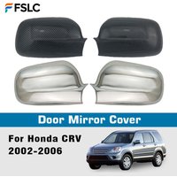 Car Decoration Carbon Fiber Door Mirror Cover Trim Chrome Silver Car Rearview Accessories Styling For Honda CRV 2002 - 2006