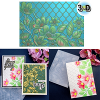 Flower Grid 3D Embossing Folder Texture Pattern Background DIY Scrapbook Decorative Cardboard Crafts Project Making