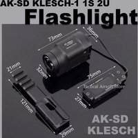 Z-enitco AK AK47 AK74 Light Klesh 2p AK-SD GEN 2 Strobe Flashlight Fit 20mm Pictinny Rail With Remote Switch 500 Lumens Aluminum