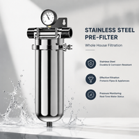 Stainless Steel Clamp Pre-Filter Industrial Large Flow Reusable Washable Home Water Filter