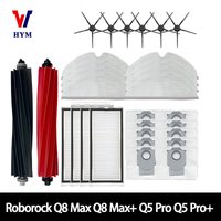 Roborock Q5 Pro+ Q8 Max Q8 Max+ Q5 Pro Robot vacuum cleaner Accessories Main Brush Hepa Filter Mop Dust Bag Replacement Parts Roborock Q5 Pro+ Q8 Max Q8 Max+ Q5 Pro Robot vacuum cleaner Accessories Main Brush Hepa Filter Mop Dust Bag Replacement Parts