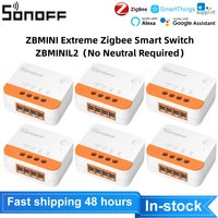 SONOFF ZBMINIL2 Extreme ZigBee Switch No Neutral Wire Required Smart Home Two-Way Control eWeLink Alexa Google Echo Zigbee Hubs