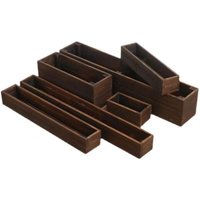 Rustic Wooden Flower Box Wood Planter Box Creative, Unique, Wooden Flower Pot Planter Rectangle for Windowsill Home Courtyard