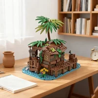 368pcs MOC Pirate Shed Barracuda Bay extension Model Building blocks Christmas gifts Assemble idea toys Education Kids Birthday