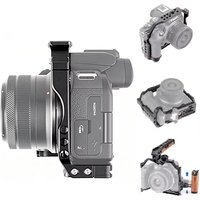 For Canon EOS R10 Metal Camera Cage Kit Aluminum Alloy Camera Case with 1/4''3/8''Screw Holes &Cold Shoe Mount &Arca-Swiss Plate