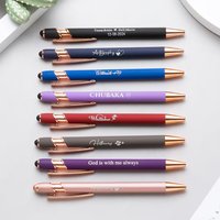 10pcs Personalized Engraved Ballpoint Pen,Wedding Party Private Gifts,Name Logo Custom High-end Business Office Pens Wholesale