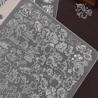 New 2026 Year Of The Horse Nail Stamping Plates Cute New Year's Horse Pattern Stencil Nail Art Stamps Template Nail Tools