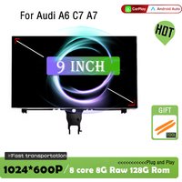 9 Inch For Audi A6 C7 A7 2012 - 2018 Player Car Radio Android 15 Multimedia Stereo Carplay Auto GPS Navigation BT WIFI