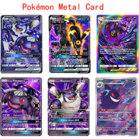 2026 Pokemon Metal Card English Anime Charizard Arceus Mewtwo Blastoise Vmax GX V Letters Game Collection Cards Kid Toy Gift