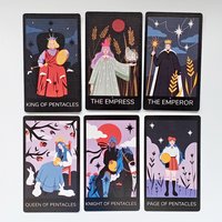 Sabotage Tarot - Feminine Mystique Deck in Rigid Box 78 Pcs Cards 12*7cm, Printed on 350GSM Double-embossed Cardstock