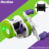Huidiao TRAILSEEKER DC BFS Baitcasting Reel Ultralight Round Baitcaster Light Lure Casting for Perch Trout Bass Finesse Fishing image 4