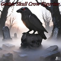 A crow skull ornaments, suitable for Gothic style lovers, red-eyed crow skull decoration suitable for collection