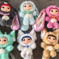 Wakuku V2 Bunny Fox Prank Diary Series Vinyl Blind Box Cute Doll Bag Decoration Pendant Collectible Toy Gifts Mystery Box