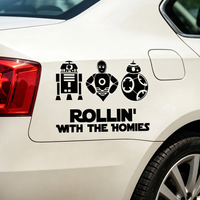 Space Wars Vinyl Wall Sticker Home Decoration Mural Decals R2D2 C3PO Laptop Decal Space Wars Vinyl Stickers For Car Window Decor