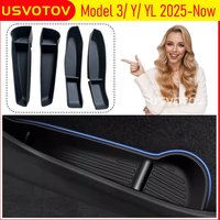 USVOTOV Schowek boczny do drzwi samochodu, organizer na akcesoria, kosz na śmieci do Tesla Model Y Juniper, Model 3, Model YL (roczniki 2025, 2026)