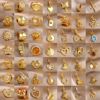 Gold Series 925 Silver Sun Envelope Butterfly Dog Claw Heart Pendant Suitable for Bracelet DIY Fashion Jewelry Accessories