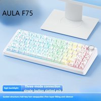 AULA F75 wireless gamer bluetooth keyboard mechanical RGB keyboards gaming teclado sem clavier teclados 2.4G tastatu klawiatura