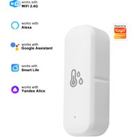 Tuya WiFi Smart Temperature and Humidity Sensor Home Automation Smart Life App Remote Monitoring with Alexa Google Home