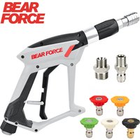 Pistolet de lavage haute pression BEAR FORCE jusqu'à 310 bars, pistolet de lavage haute pression compact 360 ° Raccord pivotant, prise rapide 1/4 pouce, lavage de voiture