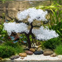 Realistic Aquarium Cherry Blossom Underwater Scene Simulation Cherry Blossom Tree Natural Look Plastic Landscape Tree