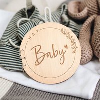 Wooden Circular Cover Message Book for Baby Baptism Record Book for Children with 20 White Cards Birthday Signature Guest Books