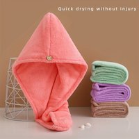 1Pc Quick-Drying Hair Cap For Women Girls Absorbent Coral Fleece Shower Cap With Thickened Towel For Hair Drying And Wrapping