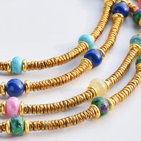 Loe| Bohemian Natural Stone Necklace for Women.1Pcs.316L Stainless Steel.Luxury High Sense Jewelry.France Italy Charms