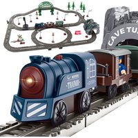 95PCS Magnetic Train Toys Set for Kids, Battery Operated Vintage Locomotive Toy with Tracks, Christmas Gift for Boys Ages 3-5